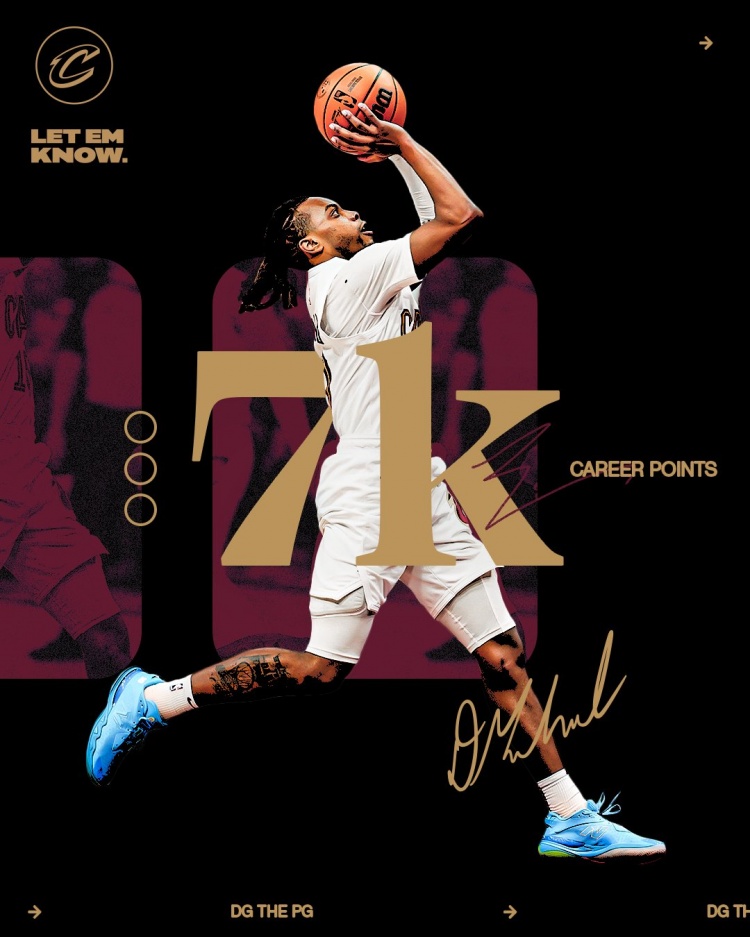  未來可期！加蘭騎士生涯得分達(dá)到7000分 隊(duì)史第11位！