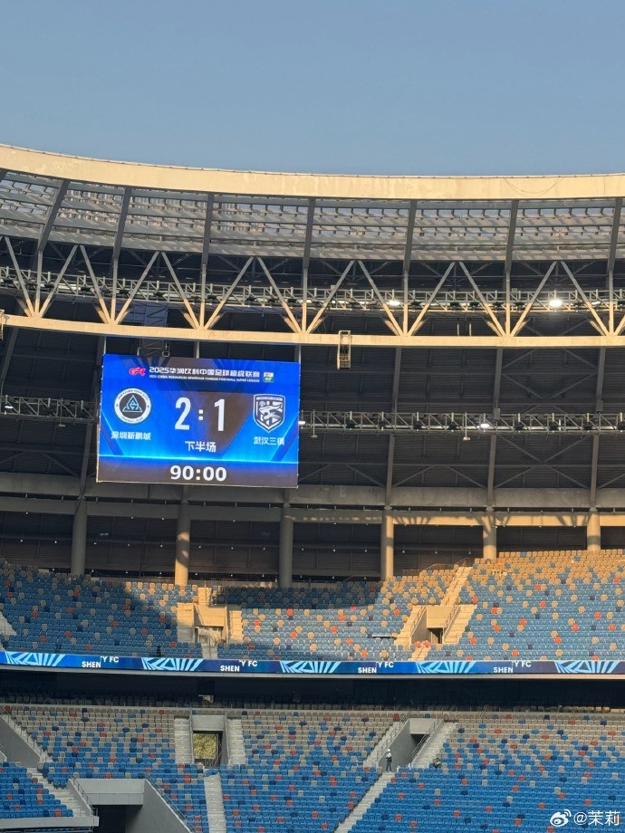  熱身賽：深圳新鵬城在常規(guī)時間2-1勝武漢三鎮(zhèn)，在加時賽2-2戰(zhàn)平