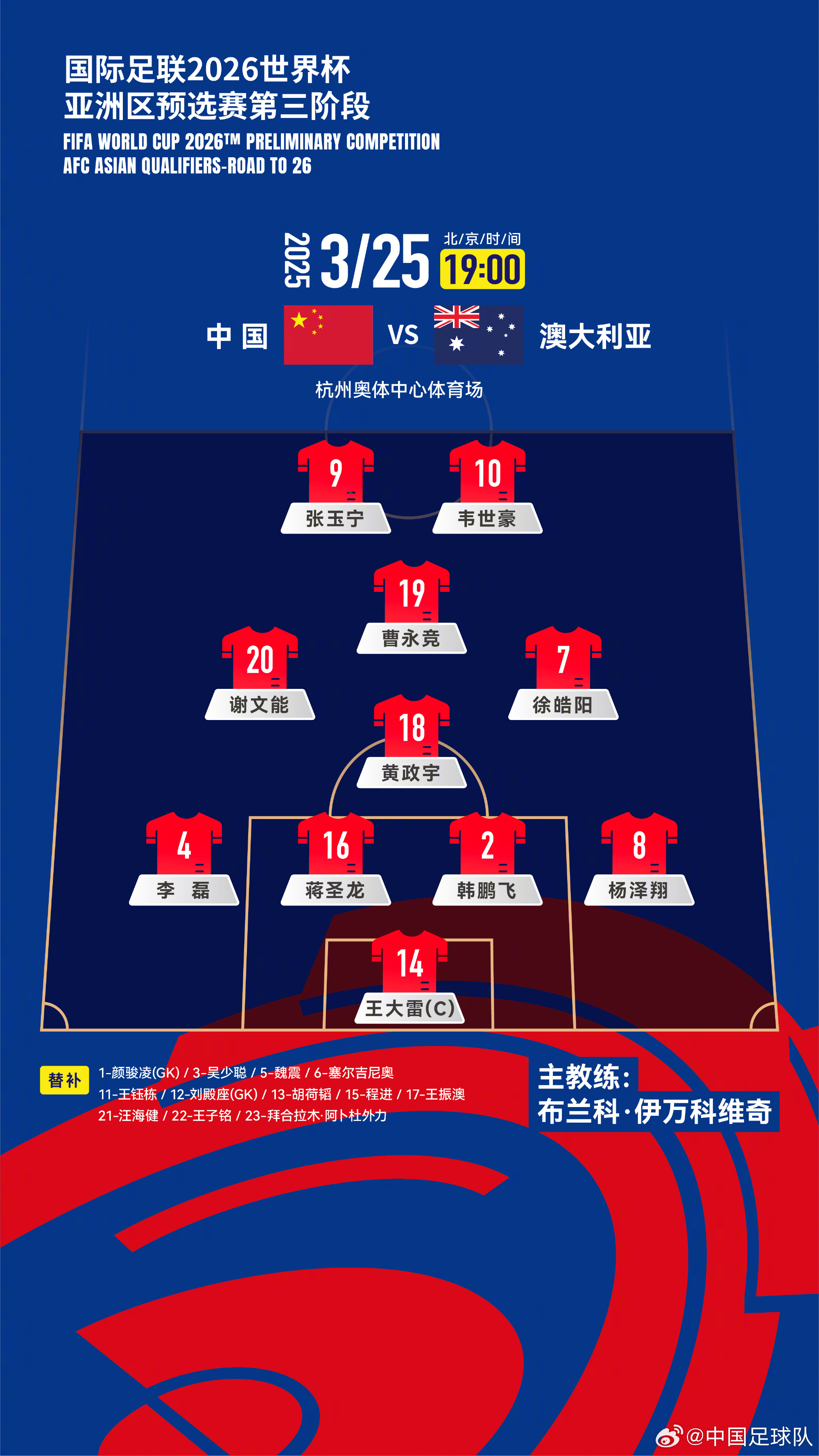  遭伊萬詬病！國足首發(fā)11人聯(lián)賽出場：僅4人鐵主力，楊澤翔0出場