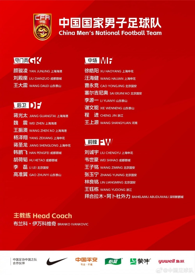  今晚國腳出場綜述：顏駿凌、程進全場 王鈺棟傷退&拜合拉木染紅