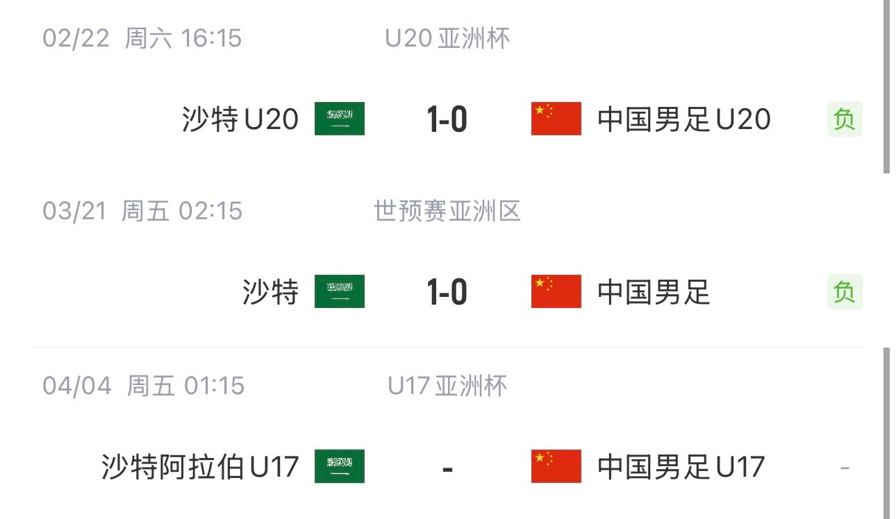  國字號(hào)三遇沙特！國少U17亞洲杯首戰(zhàn)對陣沙特，此前國足&國青均負(fù)